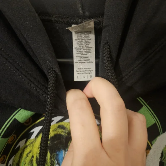 Black Graphic Hoodie with Colorful Design - Picture 3 of 3